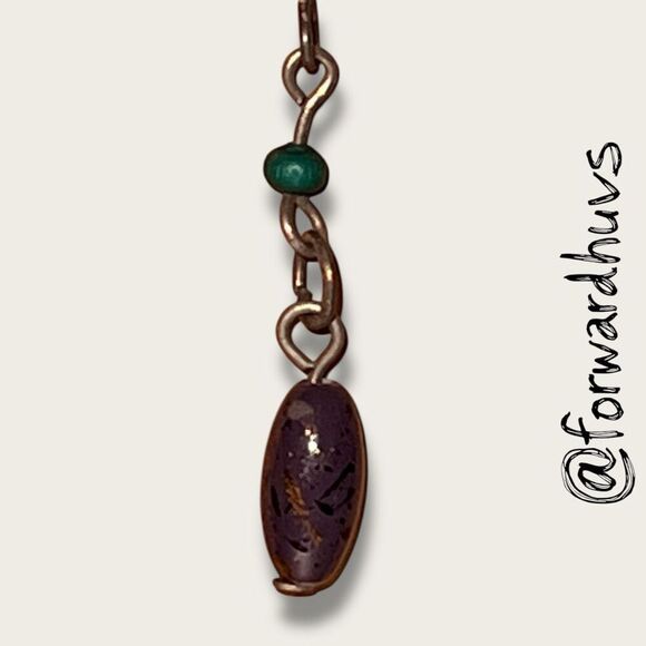 Bundle Sale 3 for $15 | Purple & Turquoise Beaded Dangle Earrings - Picture 4 of 8